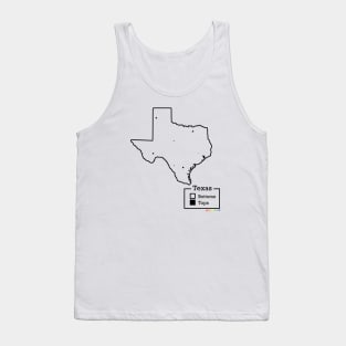 Texas Bottoms / Tops Map Tank Top